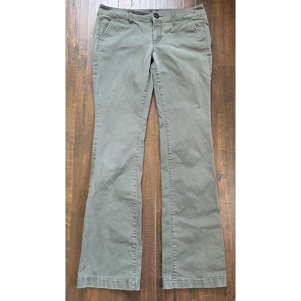 American Eagle Outfitters Olive Green Chino Trousers - Picture 2 of 8